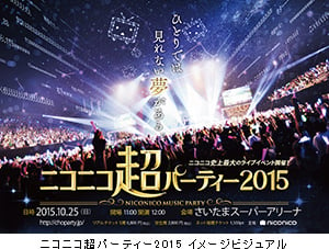 ニコニコ最大のライブイベント
ニコニコユーザーがさいたまスーパーアリーナに集結
「ニコニコ超パーティー2015」出演者 42組を一斉発表